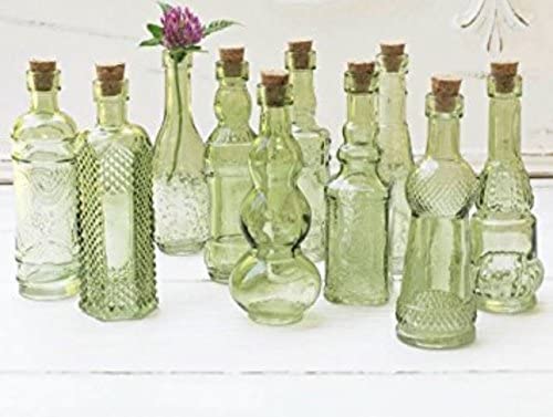 بطری شیشه ای سبز با چوب پنبه