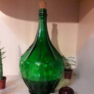 بطری شیشه ای رنگی با چوب پنبه